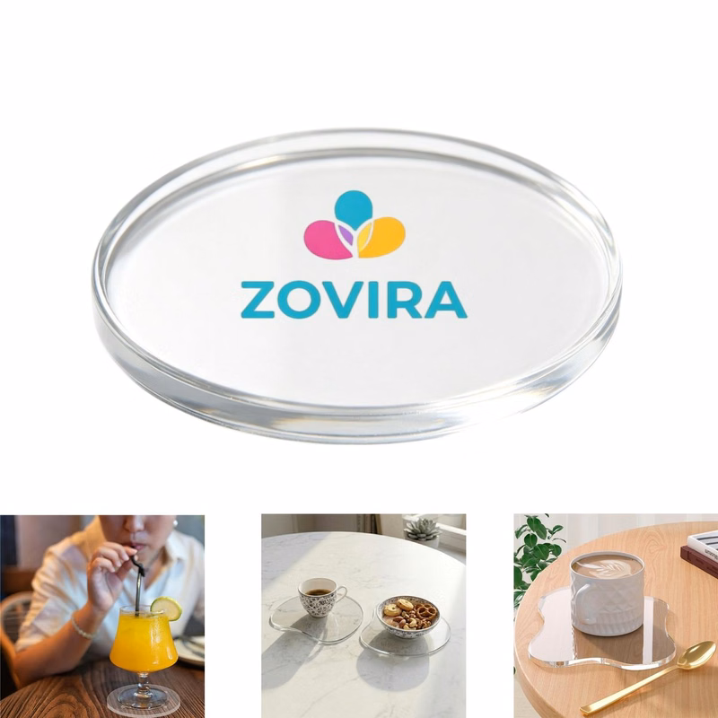 Clear Acrylic Round Coasters