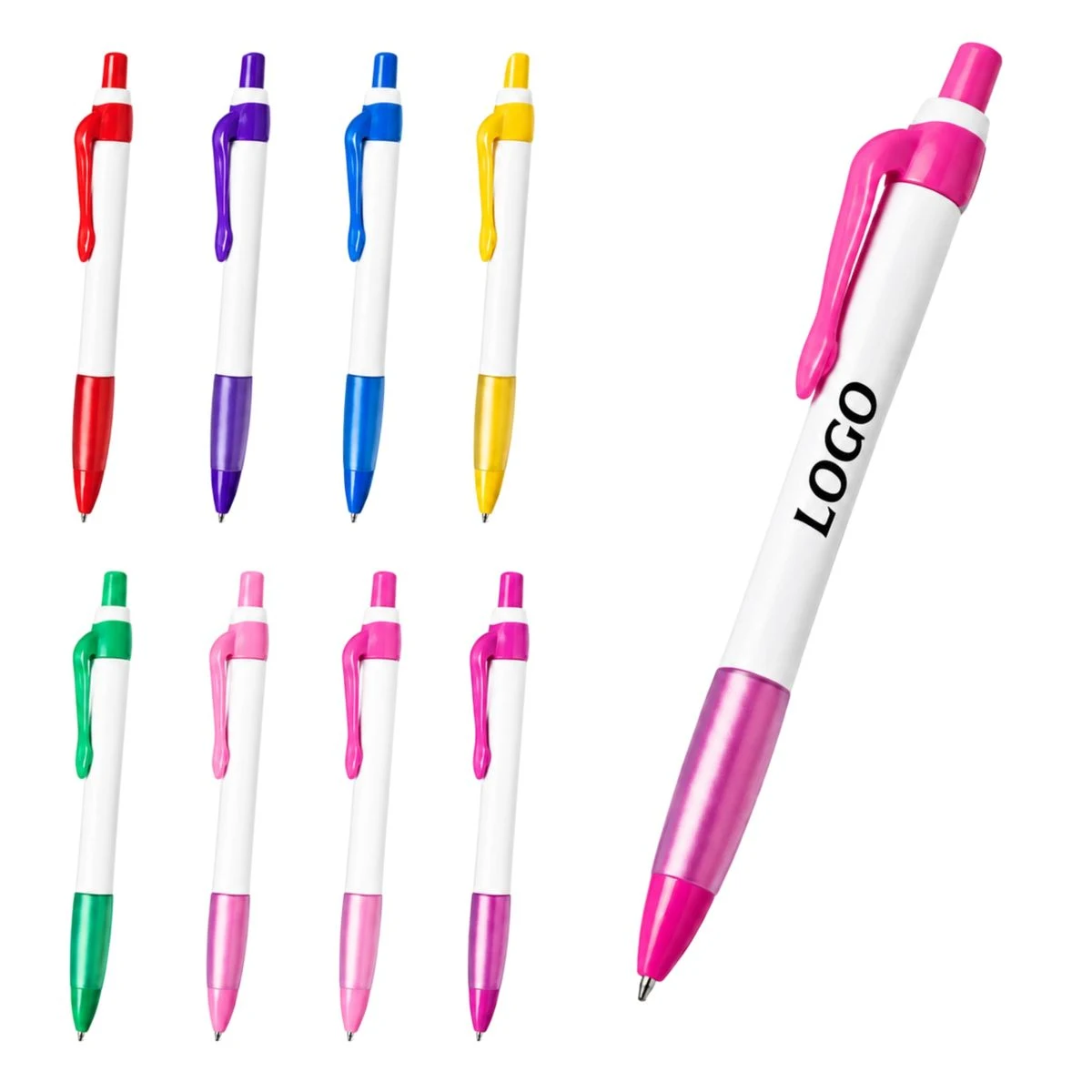 Ribbon Design Retractable Ballpoint Pen, custom pen with logo imprint 1