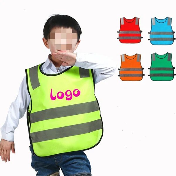 High Quality Customized Logo Kids Reflective Safety Vest 1
