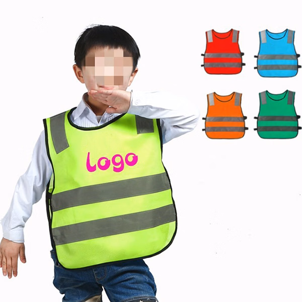 High Quality  Customized Logo Kids Reflective Safety Vest