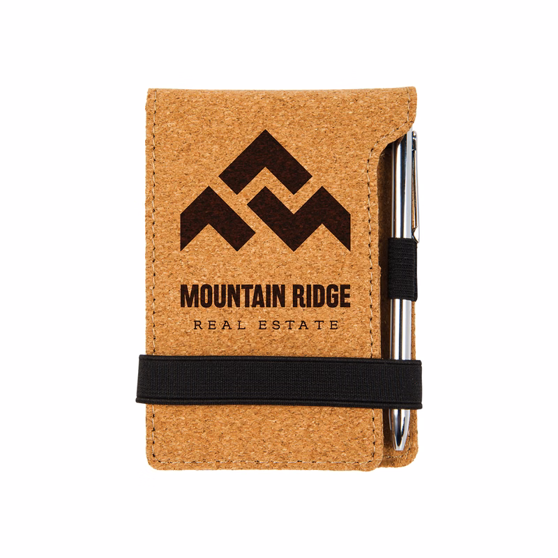 Cork Mini Notepad with Pen