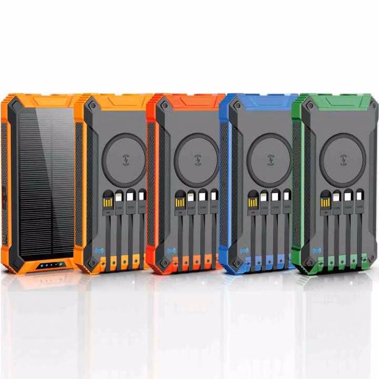 5 In 1 Solar Power Bank with Led Flashlight
