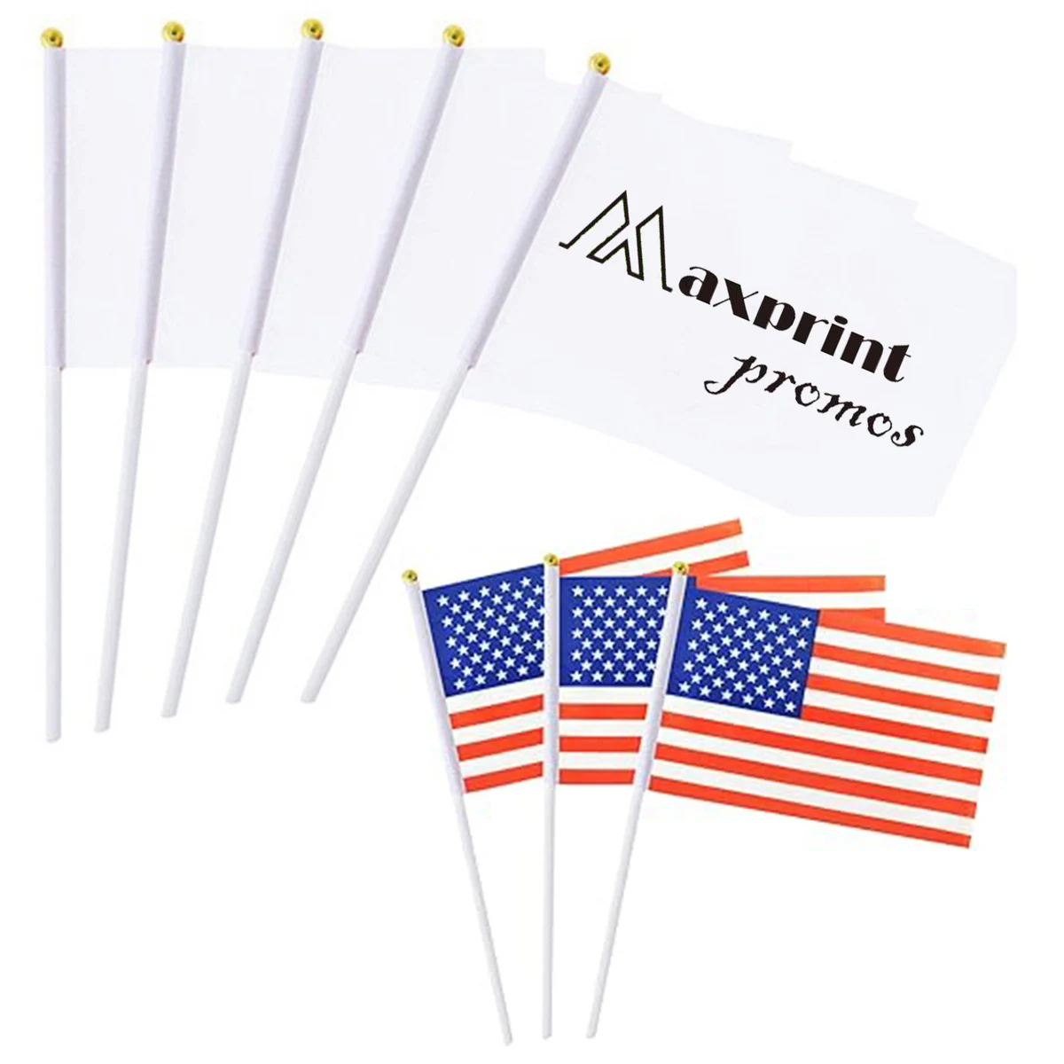 Custom Double-sided Hand Flag 1