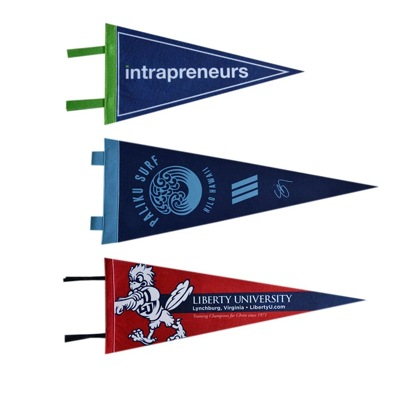 Custom Full Color Single Sided Felt Pennant 1
