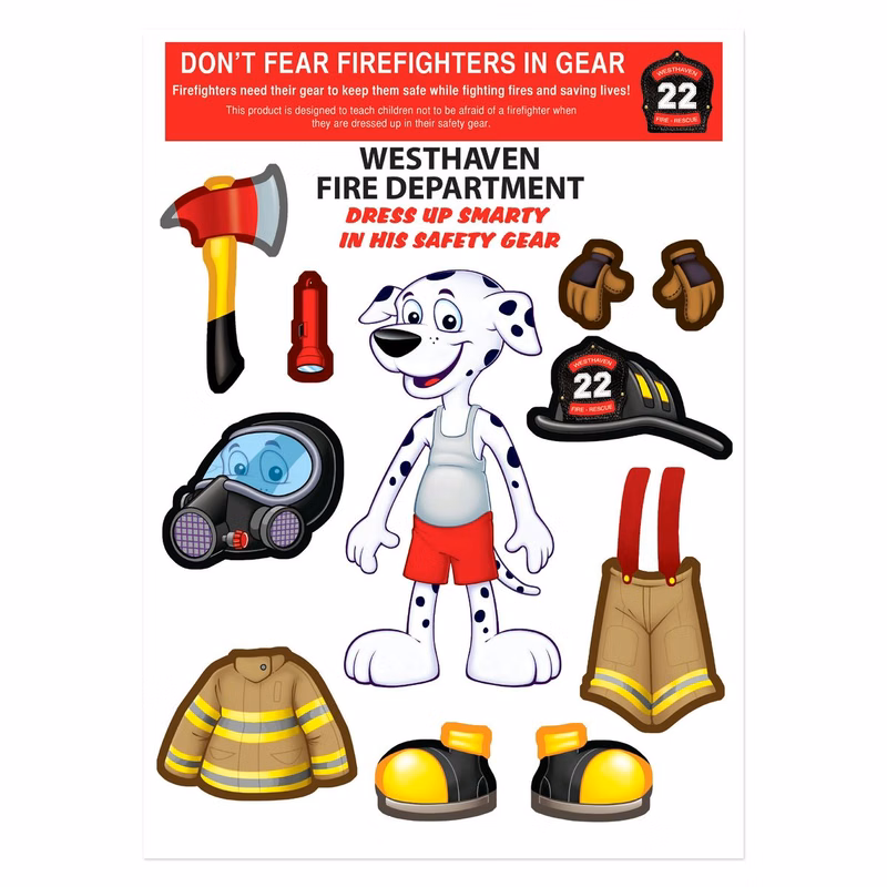 Smarty Dress-Up Peel-N-Place Activity Sheet