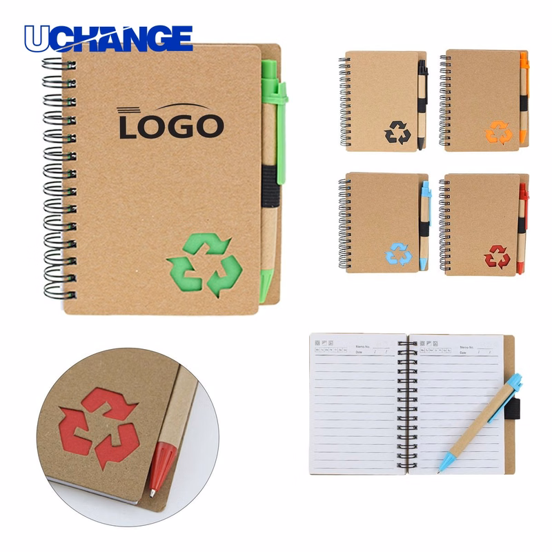 Eco-Friendly Mini Notebook Set with Pen