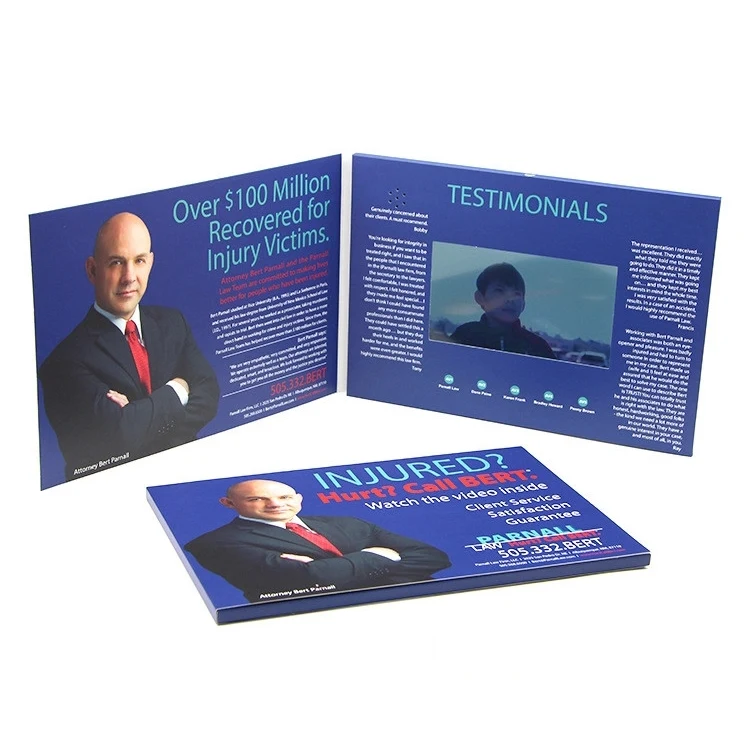5.0" HD IPS Business Video Book Card, Customized 1