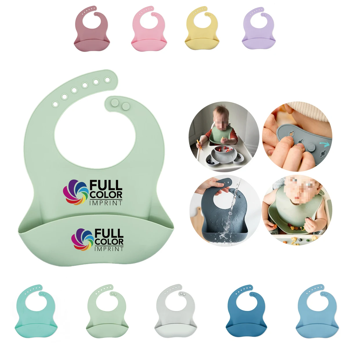 Adjustable Waterproof Toddler Feeding Bib 1