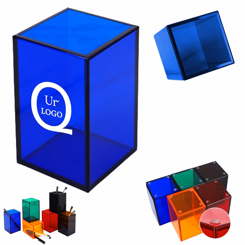 Acrylic Transparent Colorful Pen Holder
