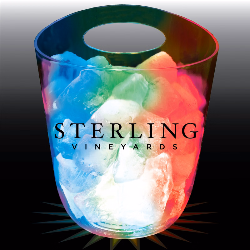 125oz 3-Light Plastic Champagne Ice Bucket with Handle