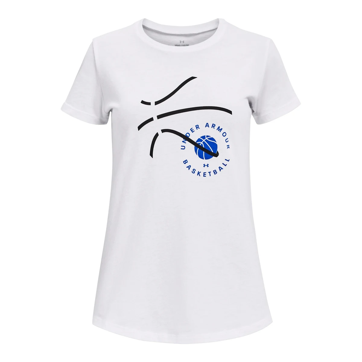 Girls' UA Basketball Outline Logo Short Sleeve 1