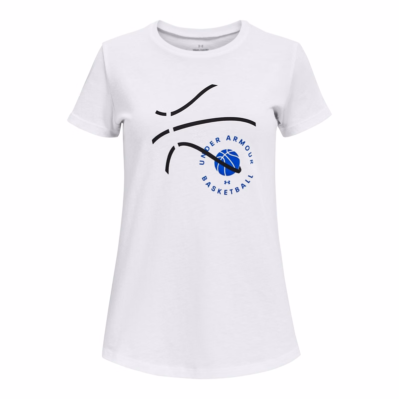 Girls' UA Basketball Outline Logo Short Sleeve