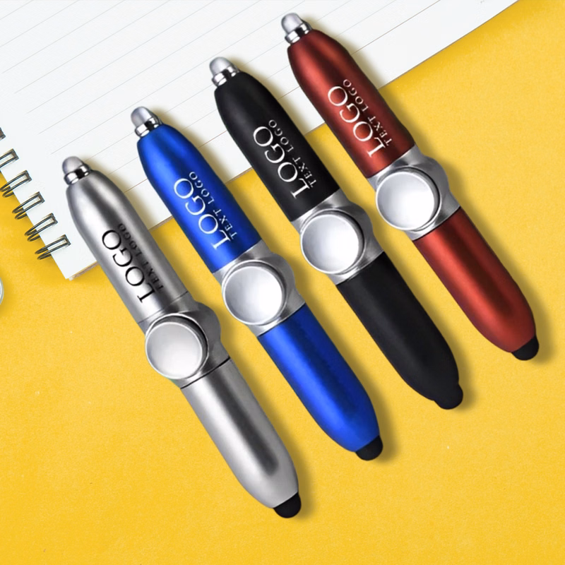 Promo Fidget Spinner Pen With Led Light