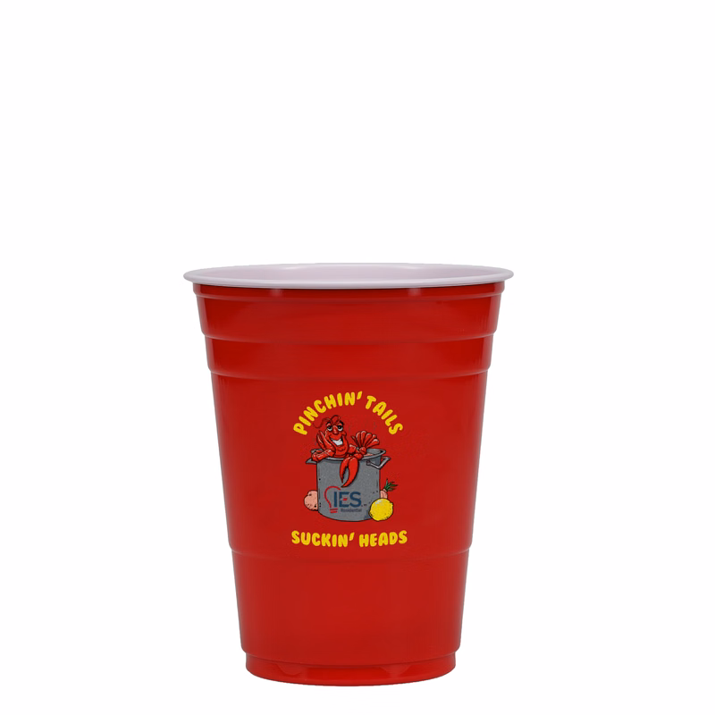 16/18 oz Solo® Plastic Party Cup Red Digital Print