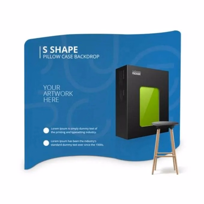 S Shape Pillow Case Backdrop Package (10.25'x7.33')