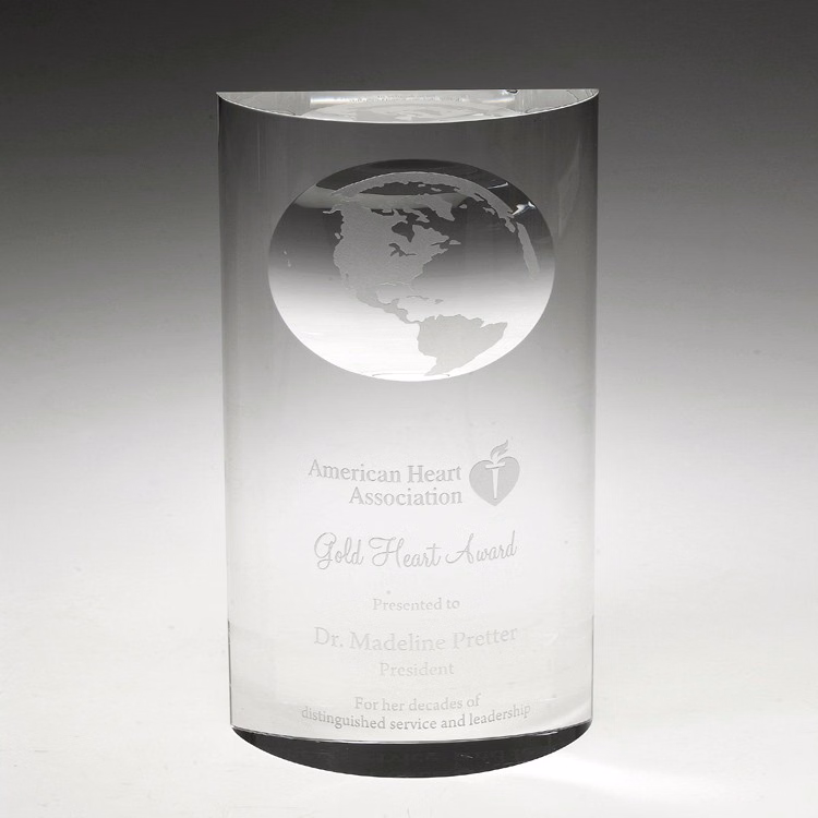 6" Crystal Award-Mirage Globe_D180CA