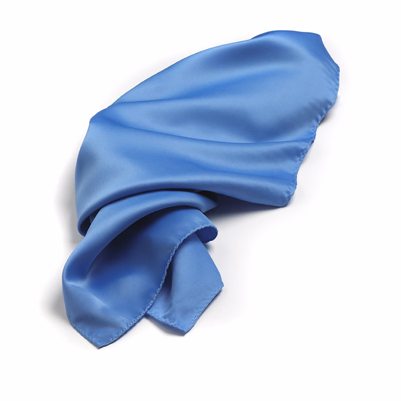 CLOSEOUT - French Blue Solid Color 30" x 30" Silk Scarves