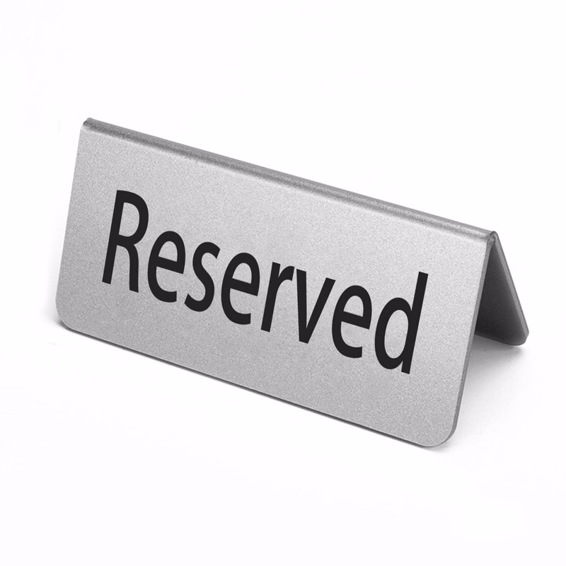 Custom Acrylic Reserved Table Sign