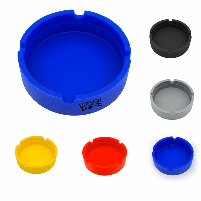 Eco - Friendly Silicone Round Ashtray