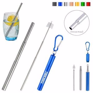 Collapsible Stainless Steel Straw With Case