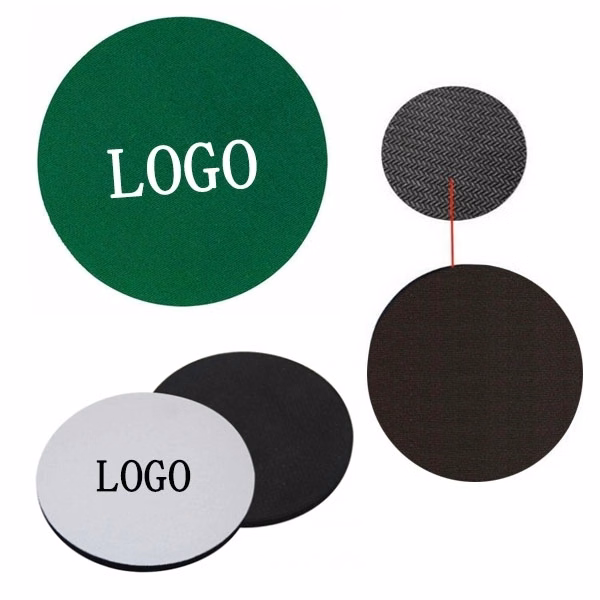 3.8" Round Neoprene Coaster