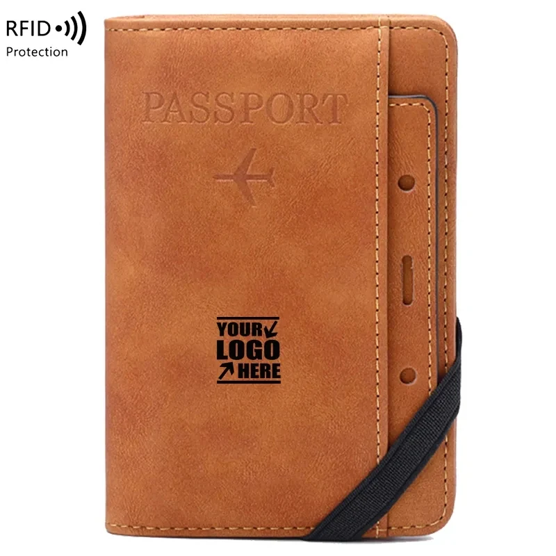 RFID Blocking Travel Wallet Passport Holder With Elastic 1