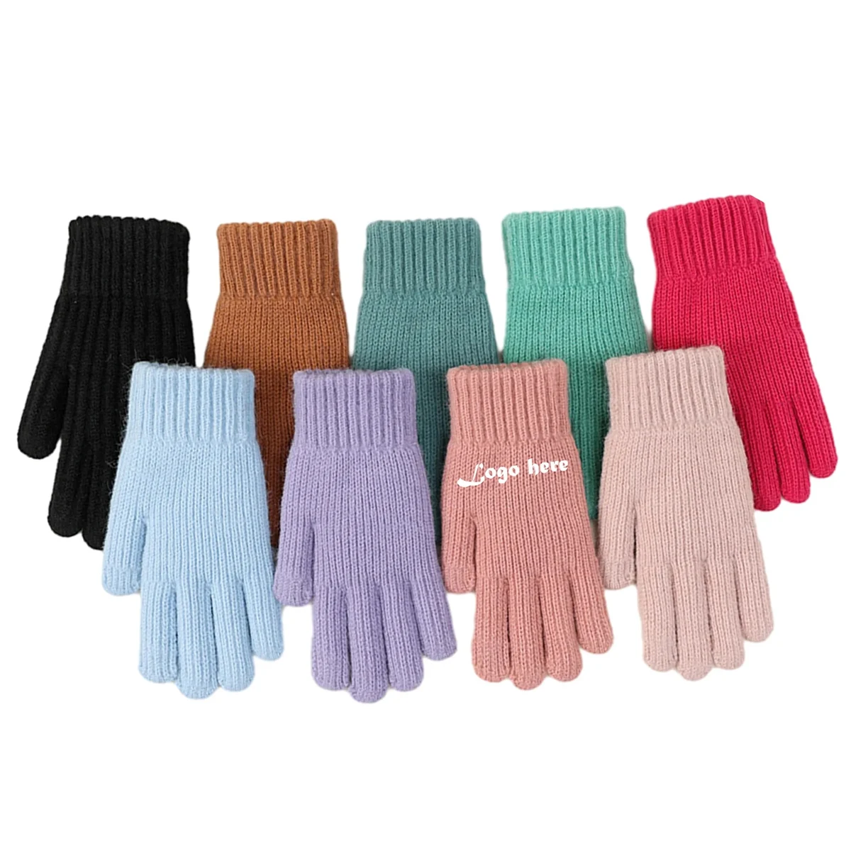 MOQ 100PAIR Winter Warm Knitted Gloves 1