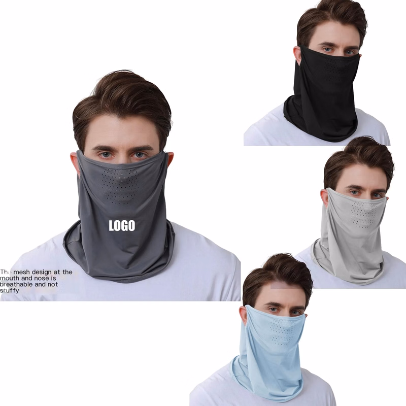 Ice Silk Sunscreen Riding Face Mask Protects Against Uv Rays