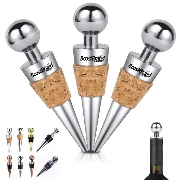 Custom Assorted Wine Bottle Stoppers with Airtight Seal — Hospitality Promo Item 1