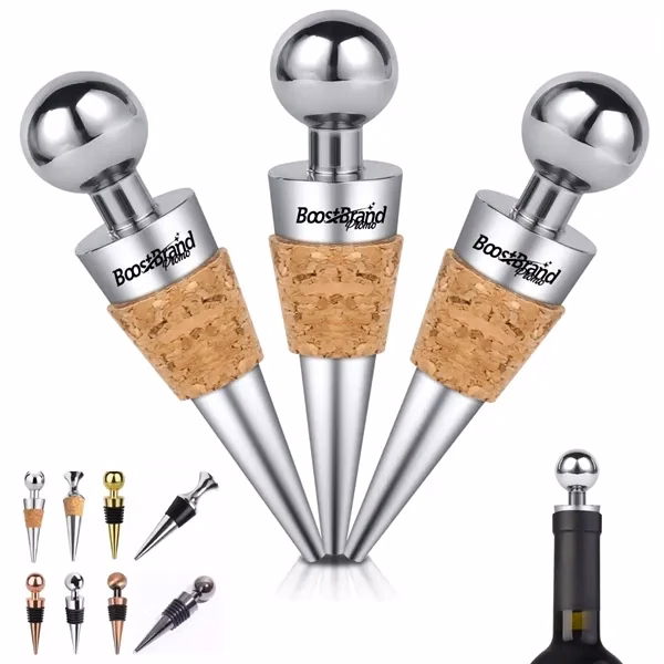 Custom Assorted Wine Bottle Stoppers with Airtight Seal — Hospitality Promo Item