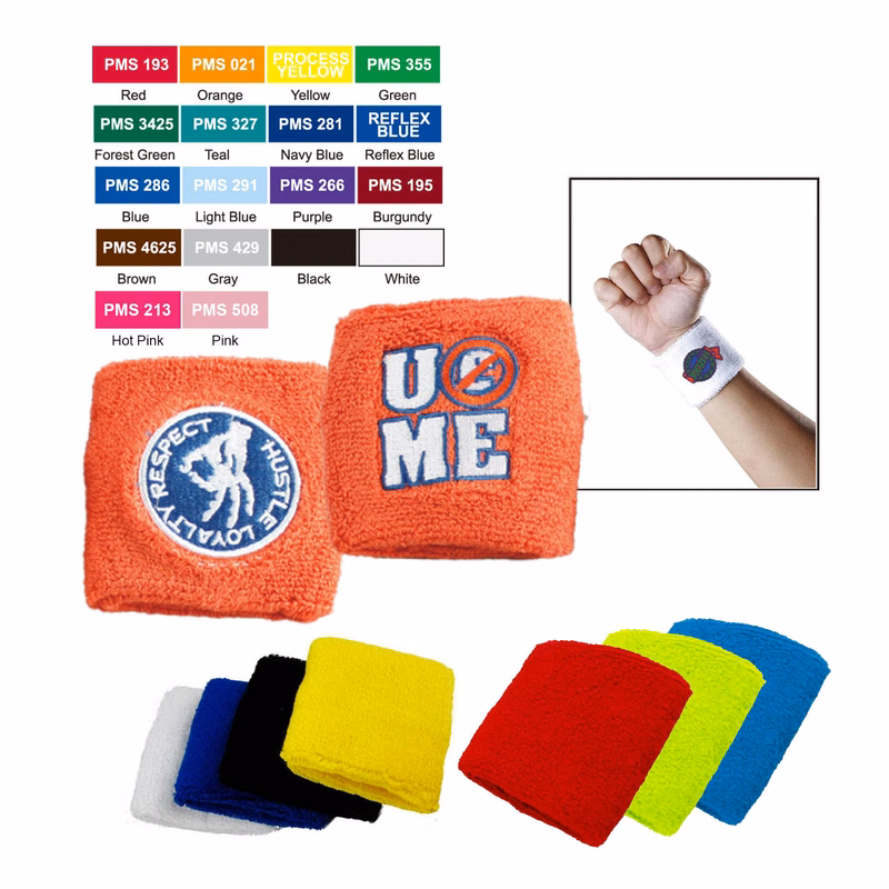Free Shipping Soft cotton/polyester Terry Cloth Sport Wristbands