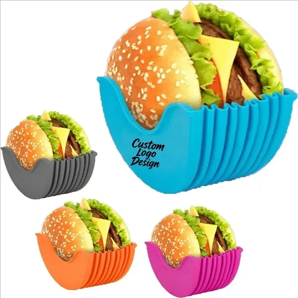 Custom Food-Grade Silicone Burger Holder 2.36"x3.94" — Mess-Free Dining Giveaway 1