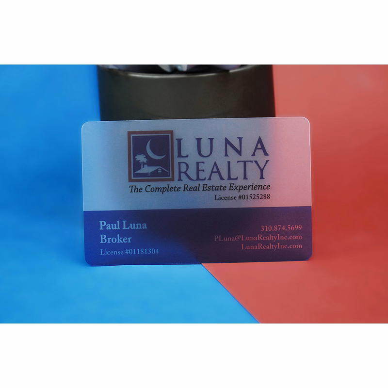 Translucent Plastic Business Cards