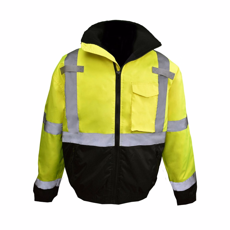 Radians Class3 Hi Vis Weatherproof Bomber Jacket with Quilted Built-in Liner