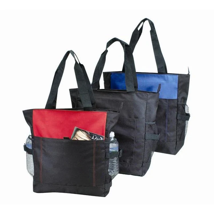 Deluxe Zippered Tote Bag, custom tote bag with logo imprint 1