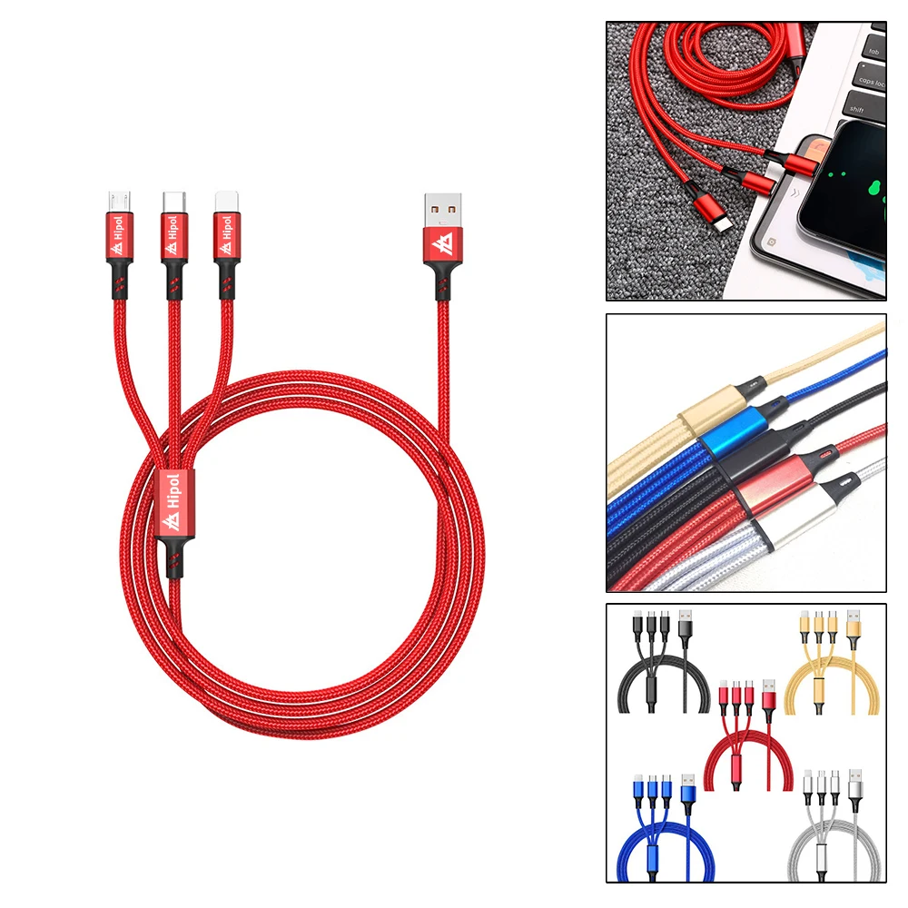 3-in-1 Cable with Nylon braid 1