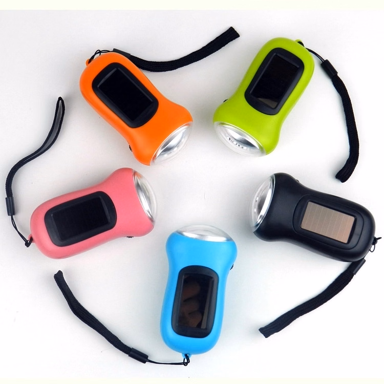 Solar & Hand Crank Rechargeable Flashlight