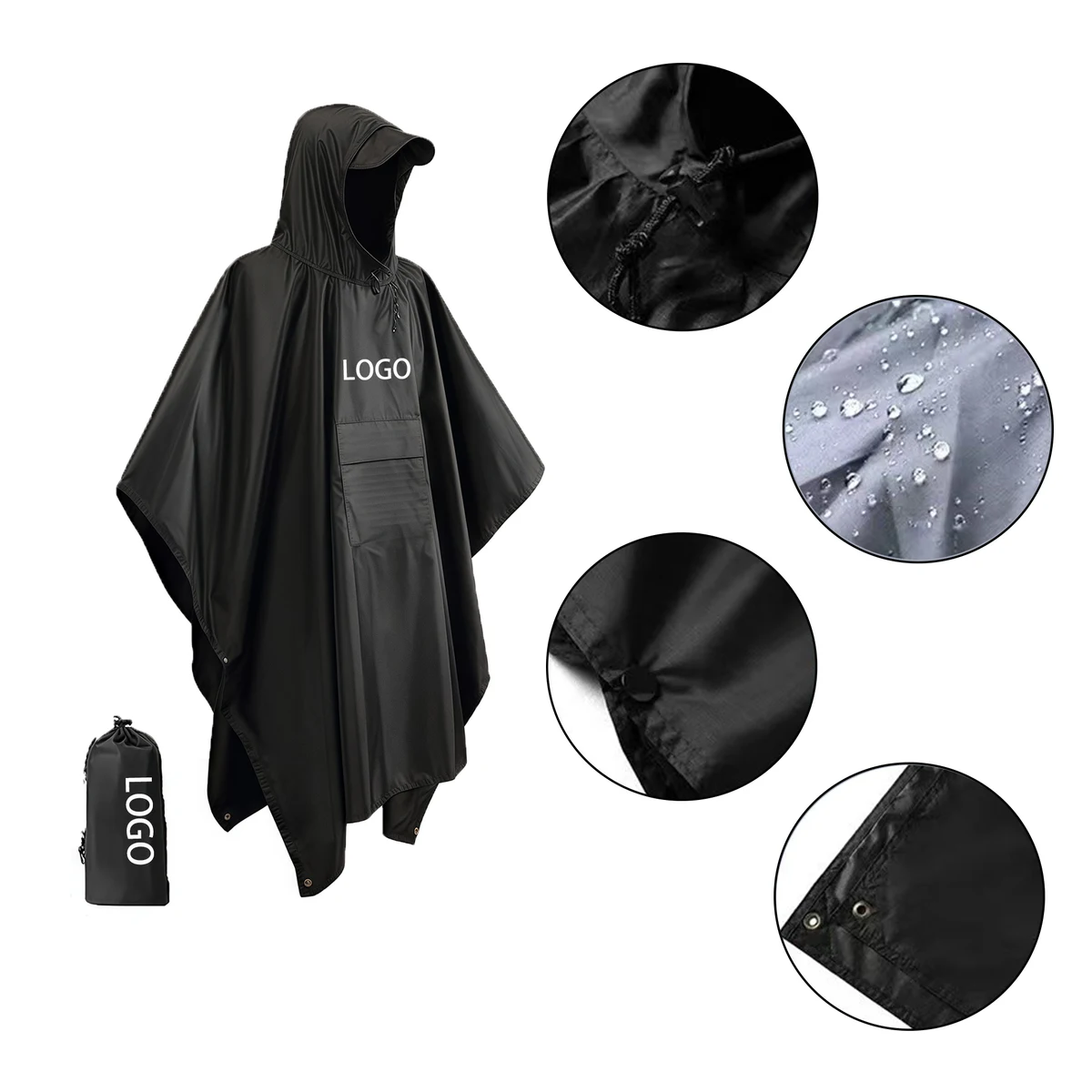 MOQ:10pcs Emergency Rain Poncho 1