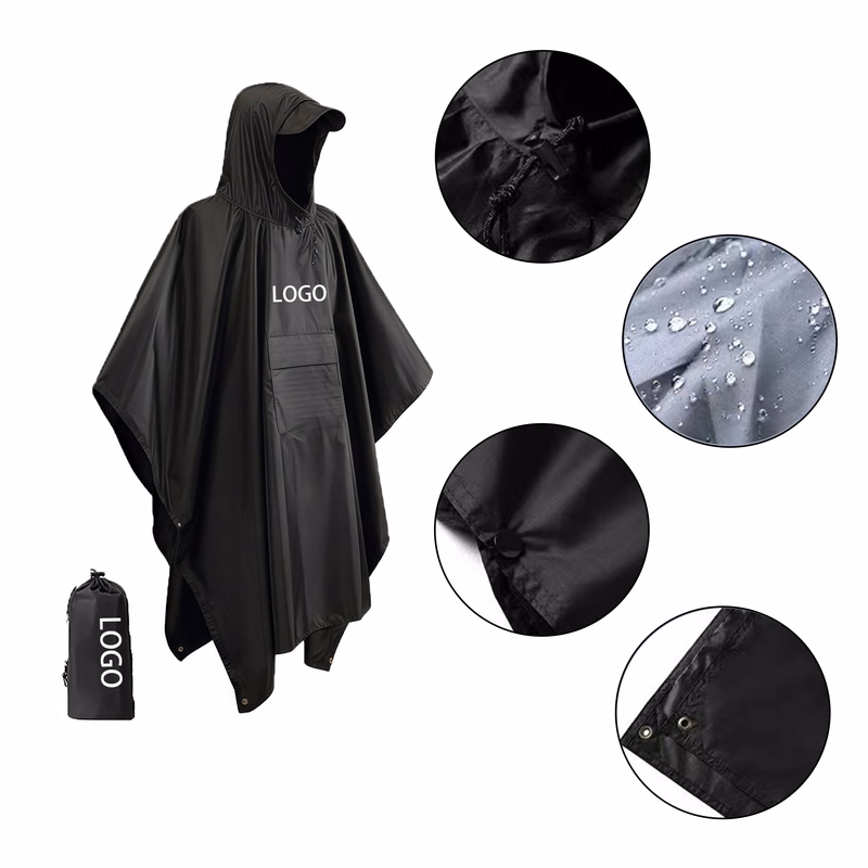MOQ:10pcs Emergency Rain Poncho