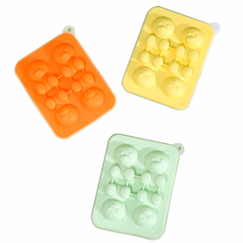 MOQ100 Silicone Bear Ice Tray