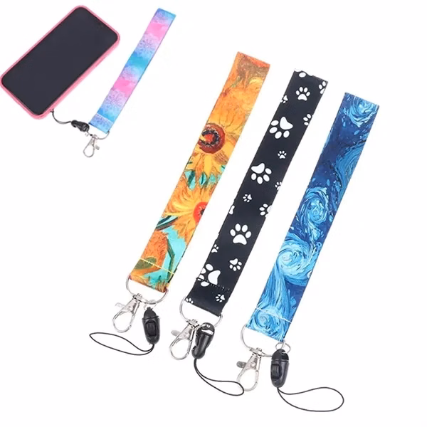 Custom Polyester Wrist Lanyard with Metal Hook — Professional Badge Holder