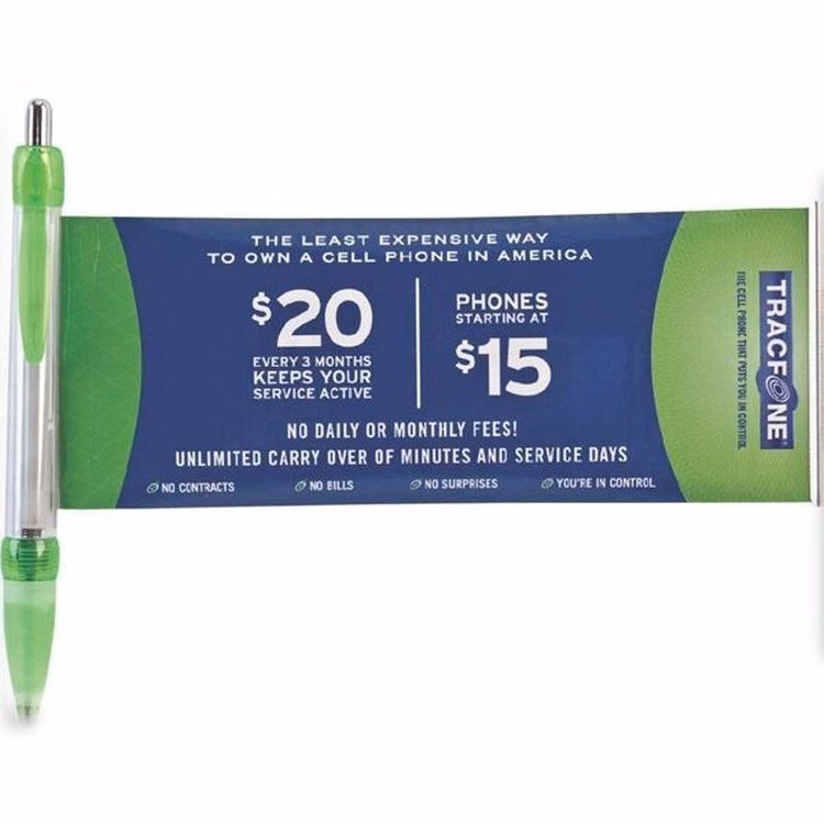 Banner Pen - Transparent Barrel w/ Contrast Grip