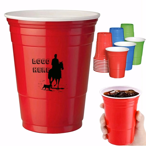 16 oz Red Party Stadium Cup Plastic