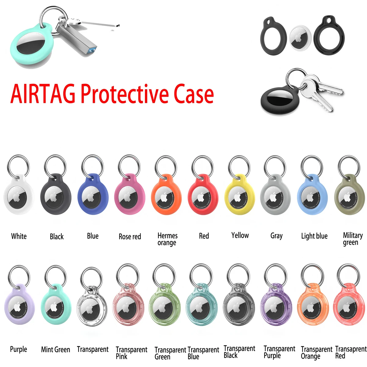 Tracking Device Protective Case with Key Ring 1