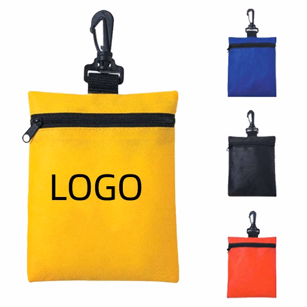 Waterproof Non-woven Zipper Pouch W/ Clip