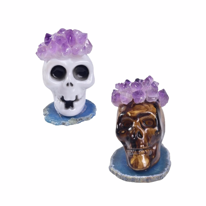 Crystal Mini Skull Halloween Ornament