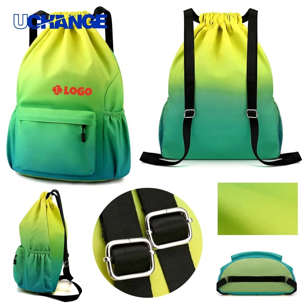 Waterproof Gradient Nylon Drawstring Bag Organizer 1