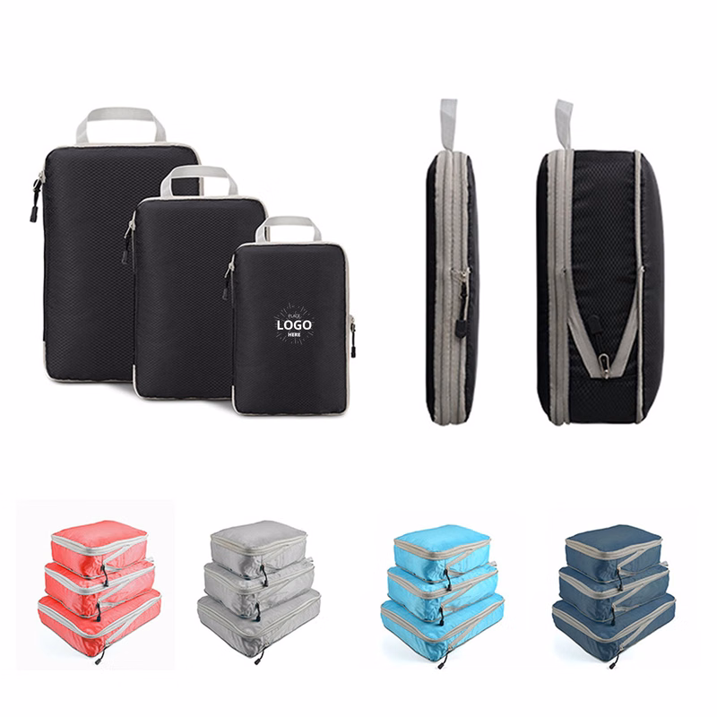 8-Piece Set of Packing Cubes Compression Bags