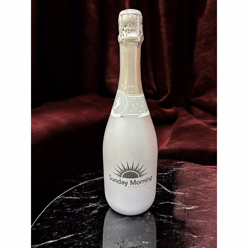 Sparkle & Sip Custom Champagne Glitter Bottle