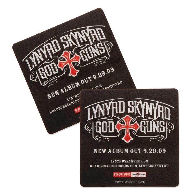 35-40 Point. 3.5" Pulp Board Coaster - Round or Square 1